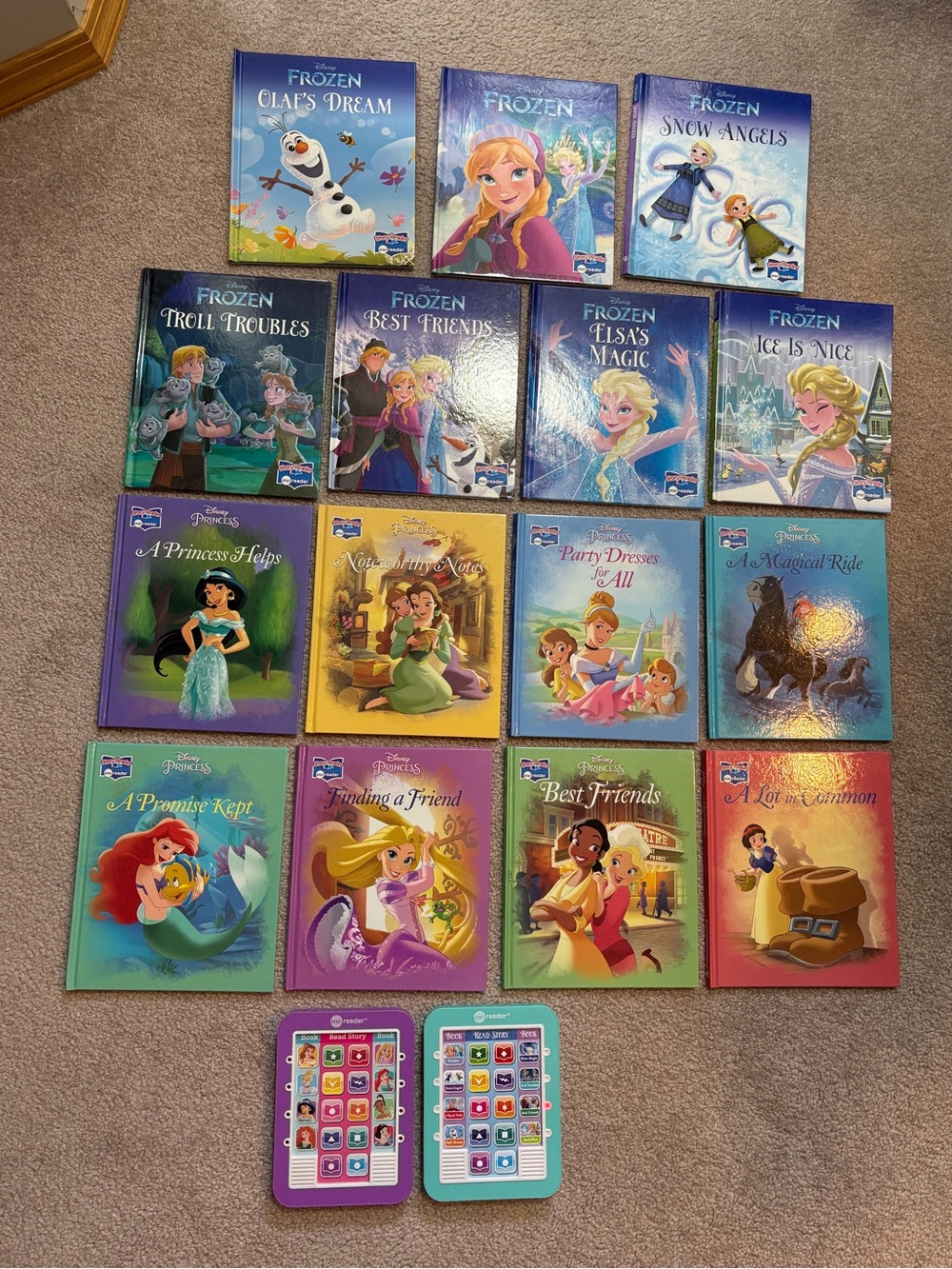 2 Disney Me readers with 15 books